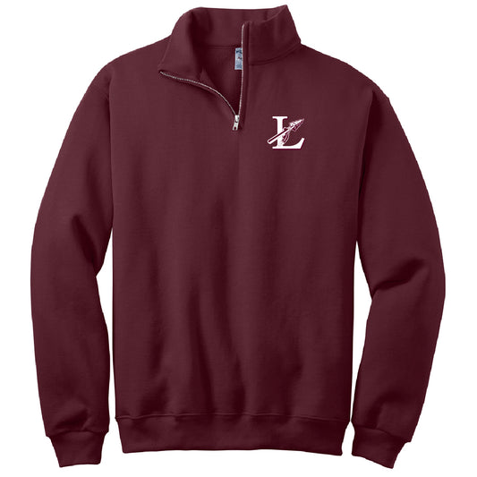 Embroidered Logo 1/4 Zip Maroon