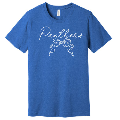 Panthers Bow Soft Style Heather Tee