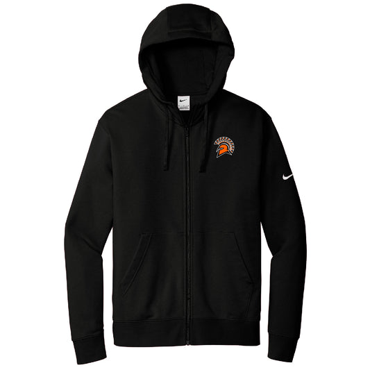 Spartans Helmet Nike Club Fleece Sleeve Swoosh Full-Zip Hoodie